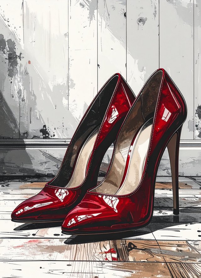 Sketchbook cover: Red heels