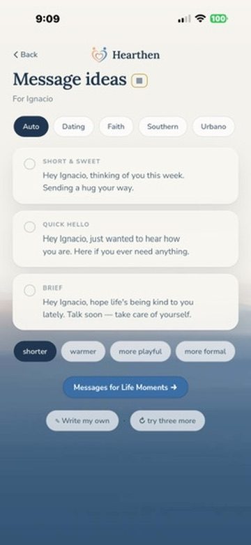 Three message ideas, in your voice
